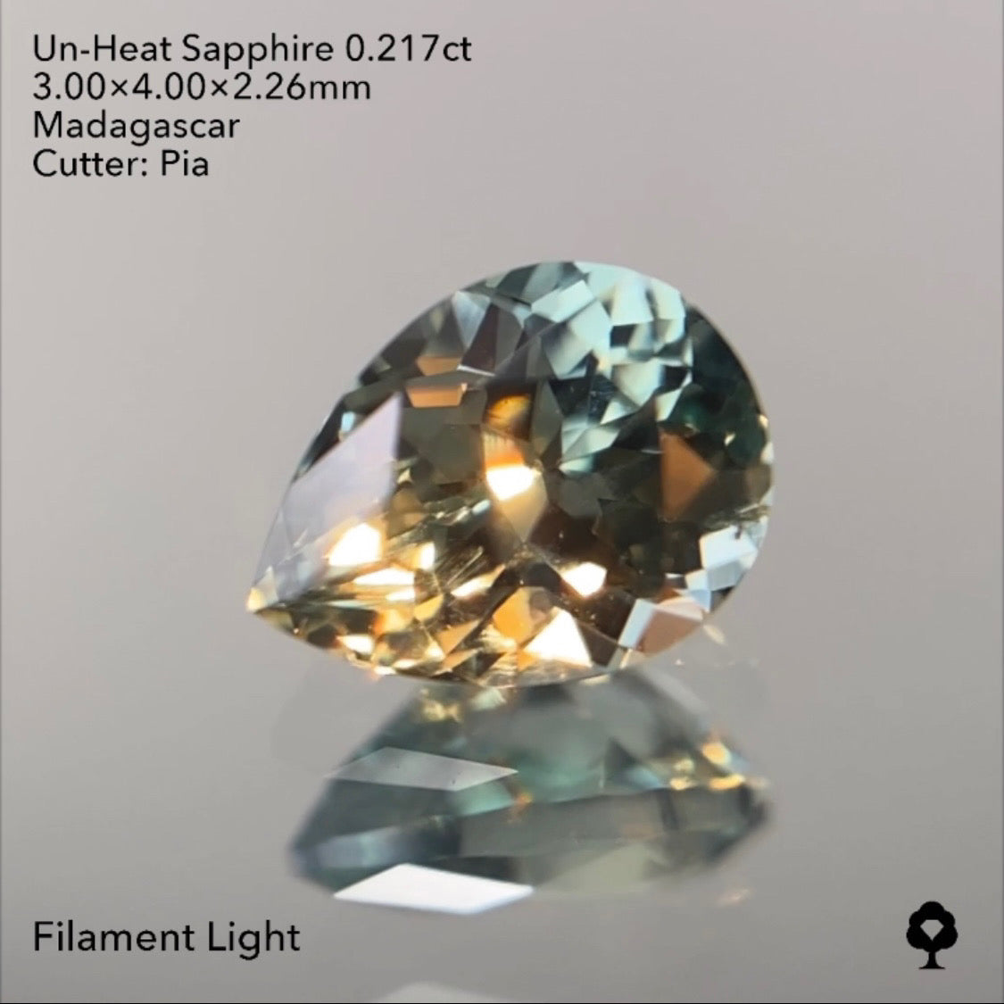 【SOLD OUT】非加熱サファイア0.217ct ピアッちゃん作品 3/31 チャットオークション