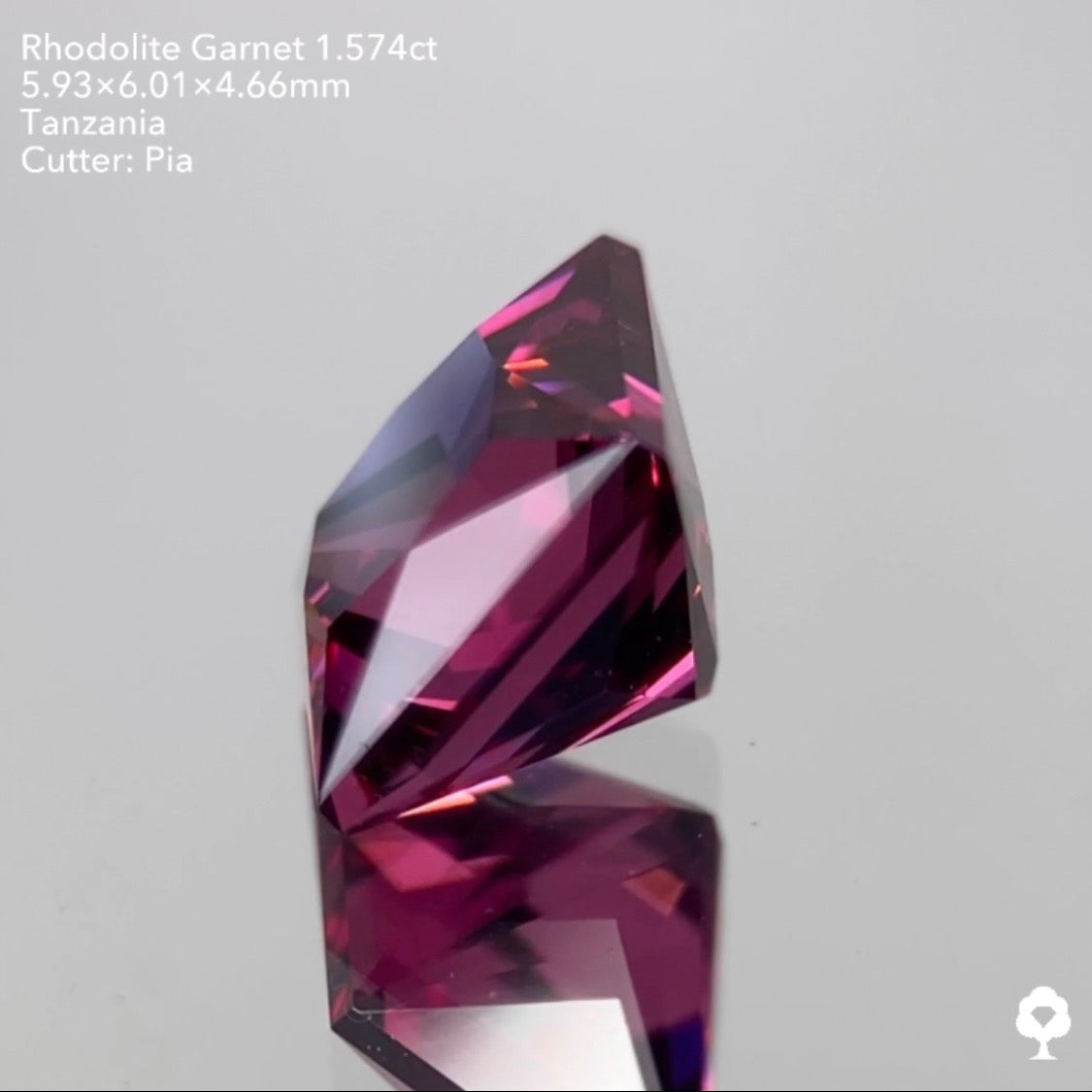 【交渉成立・専用ページ】【GTJウェブサイト個展プライス】ローズピンクの輝きが止まらないプリンセス★ロードライトガーネット1.574ct ピアッちゃん作品