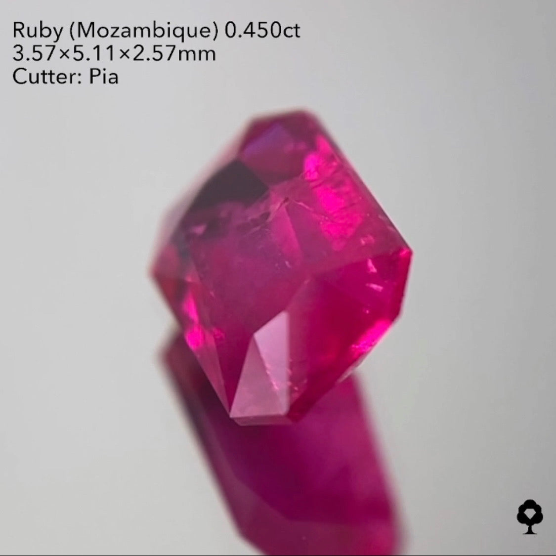 ★30分オークション★【21:40終了】美色とインクルの雰囲気が最高★ルビー0.450ct ピアッちゃん作品