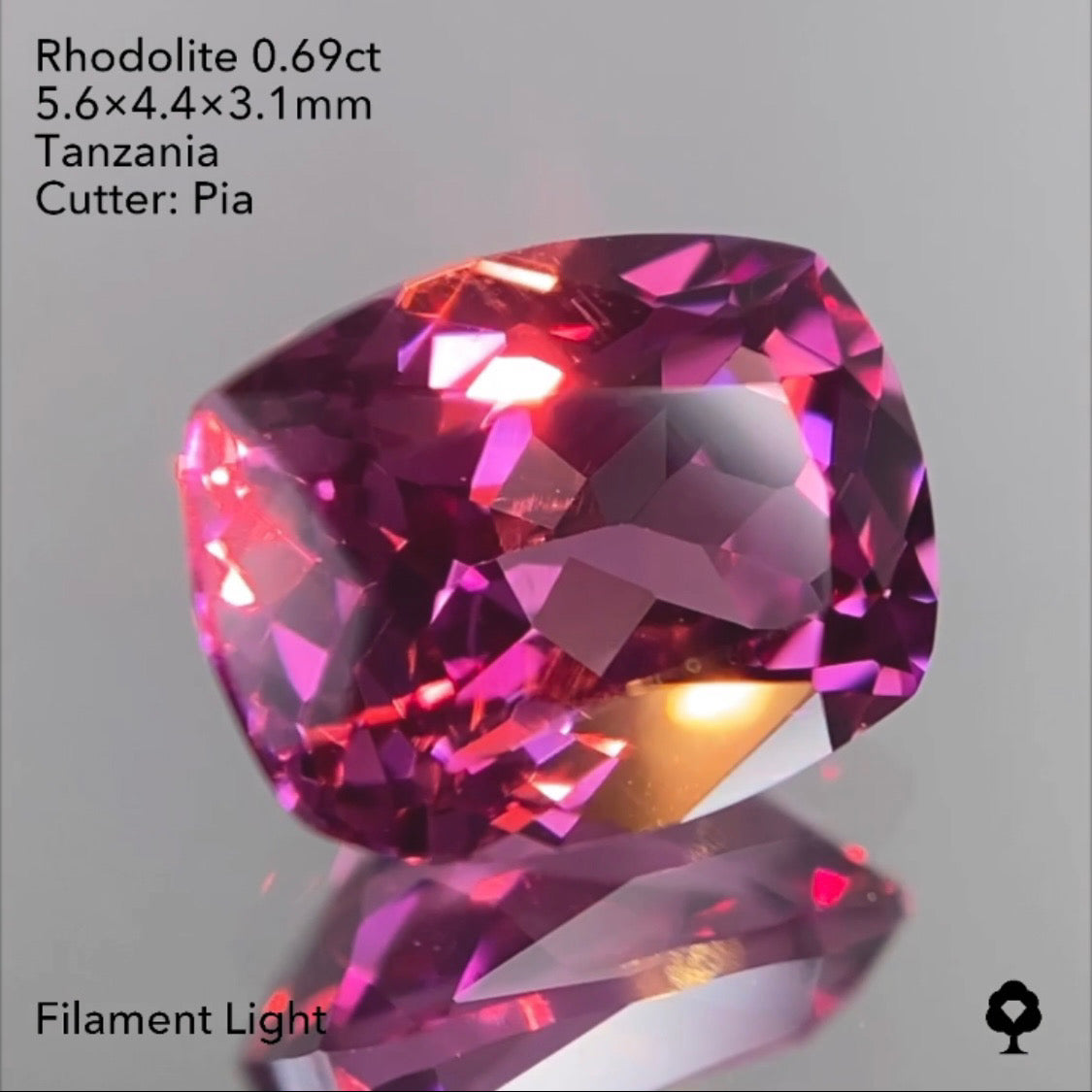 【SOLD OUT】ロードライトライトガーネット0.69ct ピアッちゃん初期作品 3/31チャットオークション