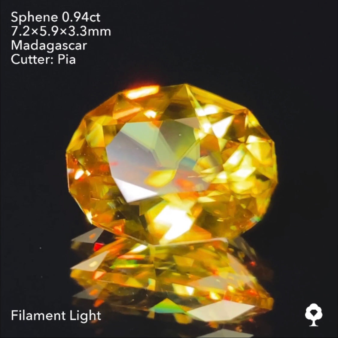 【SOLD OUT】スフェーン0.94ct ピアッちゃん作品 3/31チャットオークション