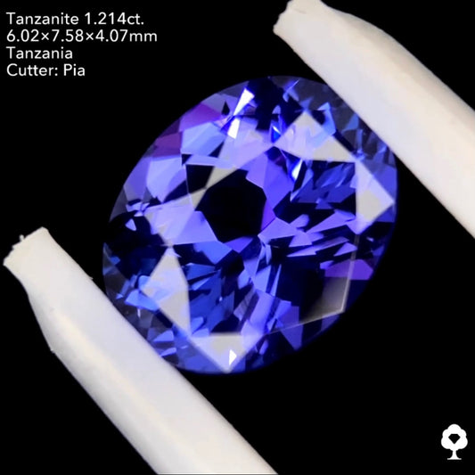 タンザナイト1.214ct. オーバル ピアッちゃん作品