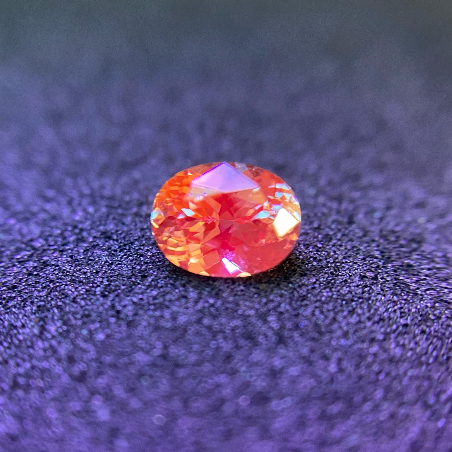 ★30分オークション★【21:10終了】可愛いピンクとパープルの色見比べセット★スピネル2個 0.434ct/0.436ct ピアッちゃん作品