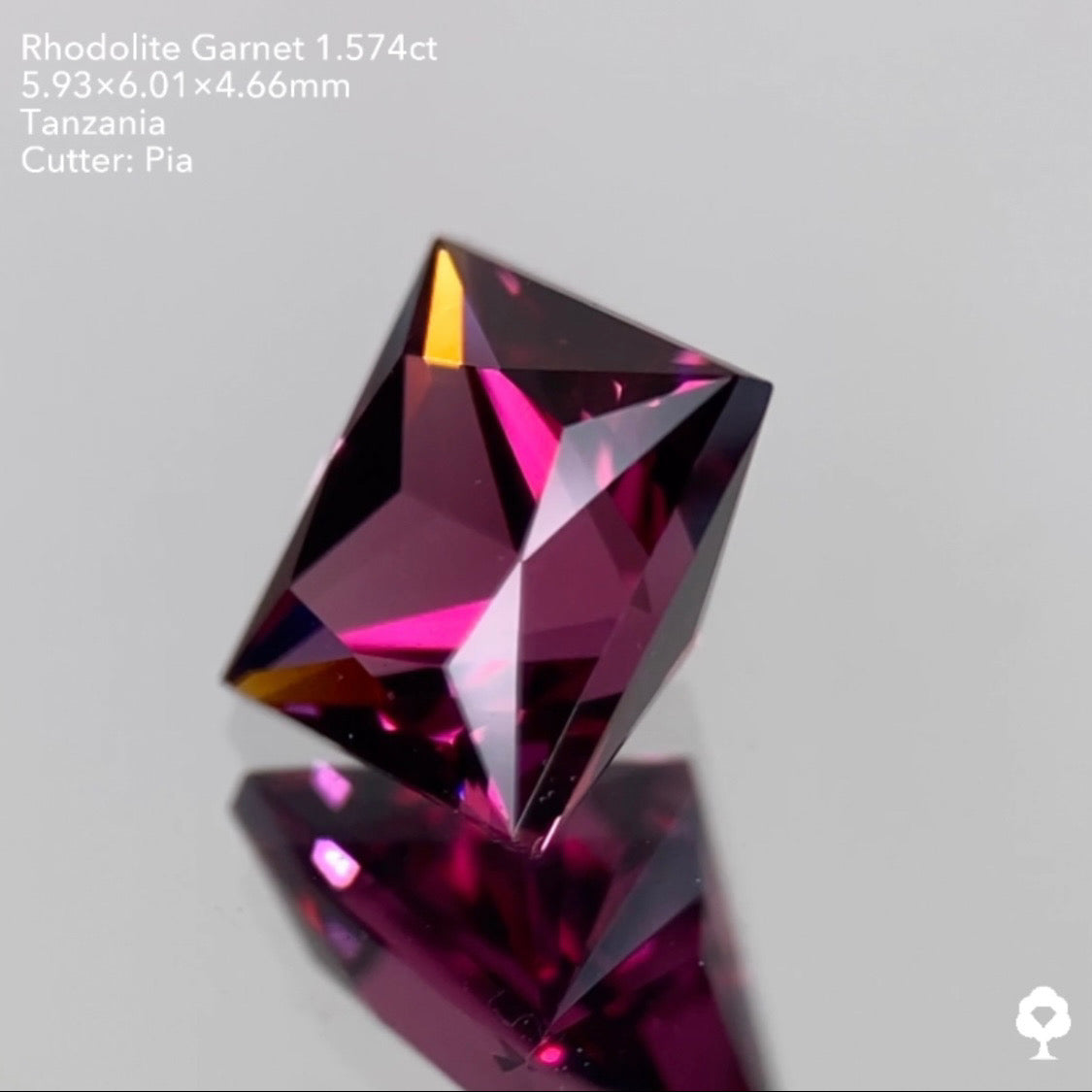 【交渉成立・専用ページ】【GTJウェブサイト個展プライス】ローズピンクの輝きが止まらないプリンセス★ロードライトガーネット1.574ct ピアッちゃん作品