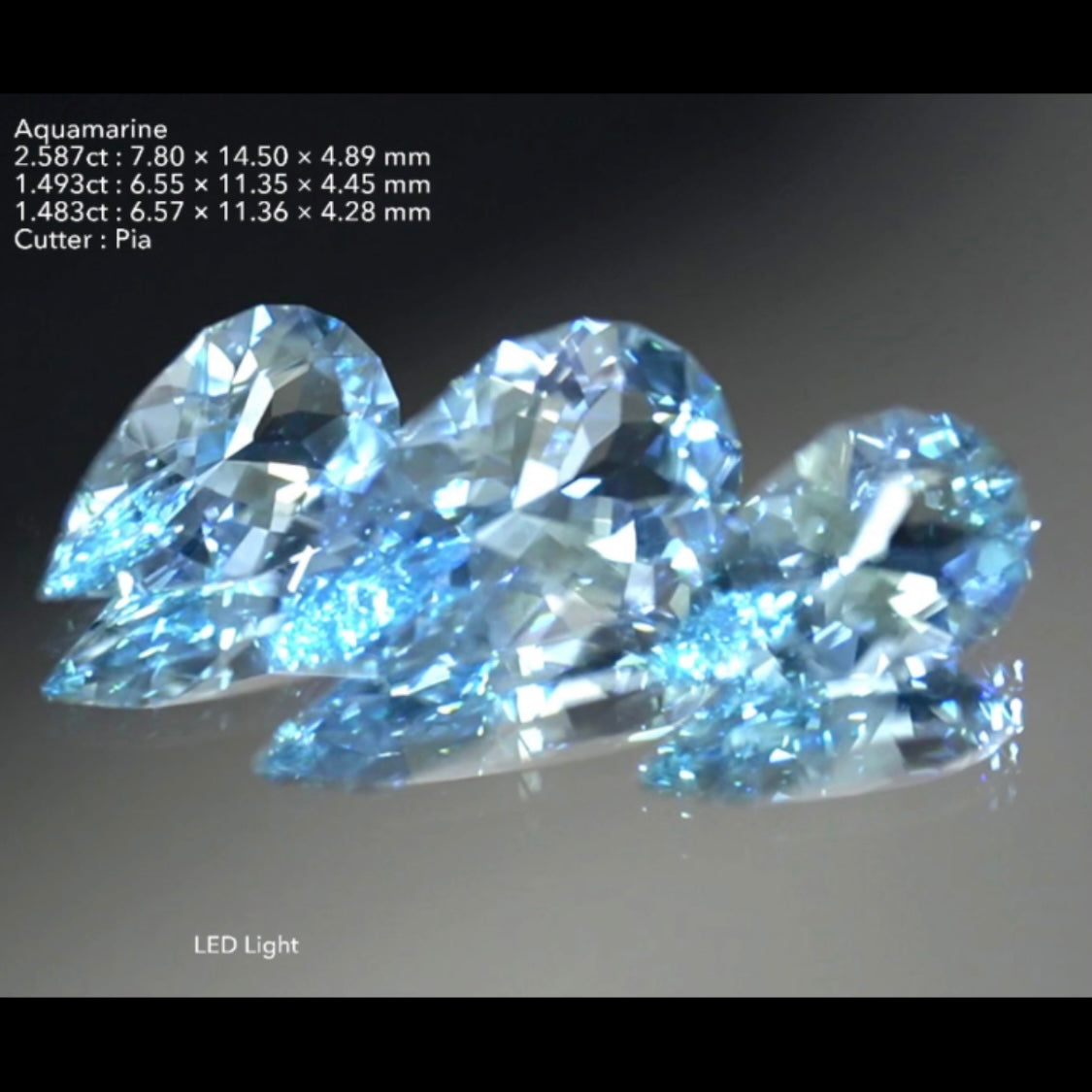 【8/20終了‼️1ヶ月オークション】ウルウルとした煌めきが止まらないアクアマリン3個セット 計5.563ct