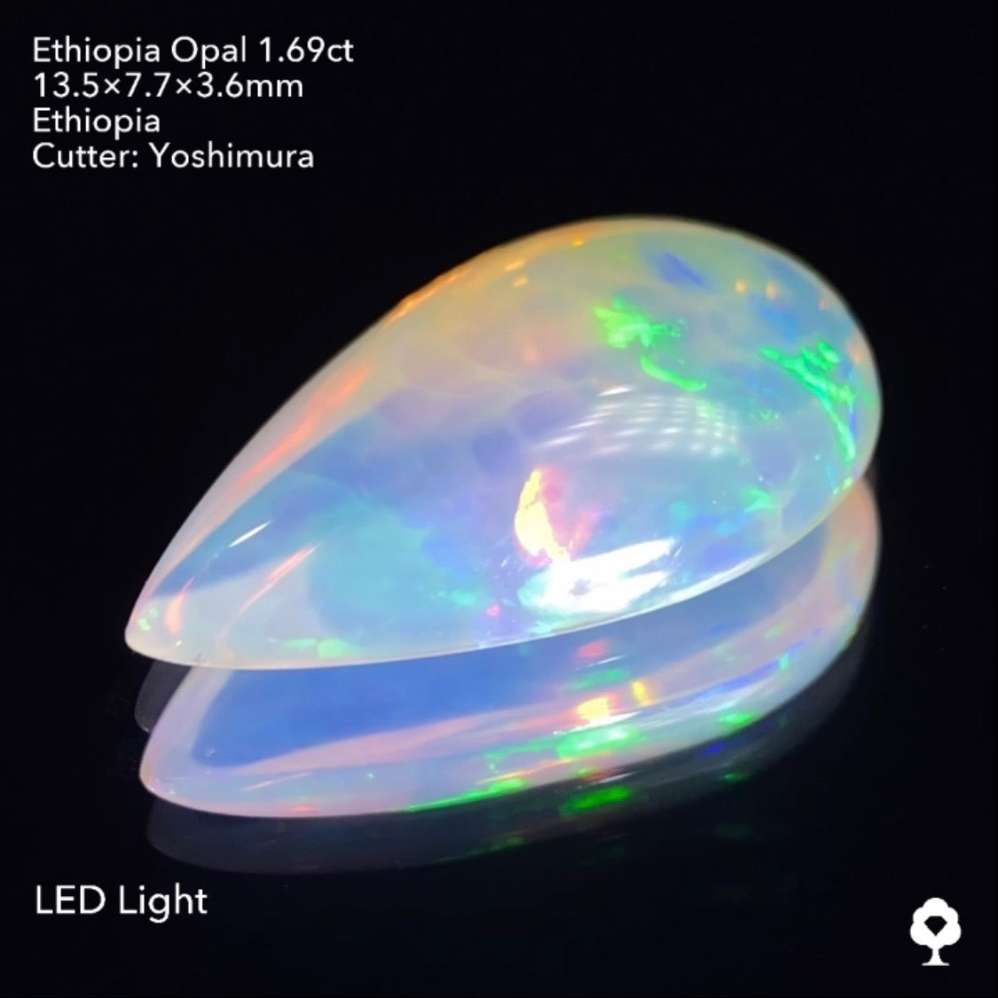 【サイレンタイムセール】水面のようなハニカムと揺らめく遊色★エチオピアオパール1.69ct 吉村作品 4/4Live配信