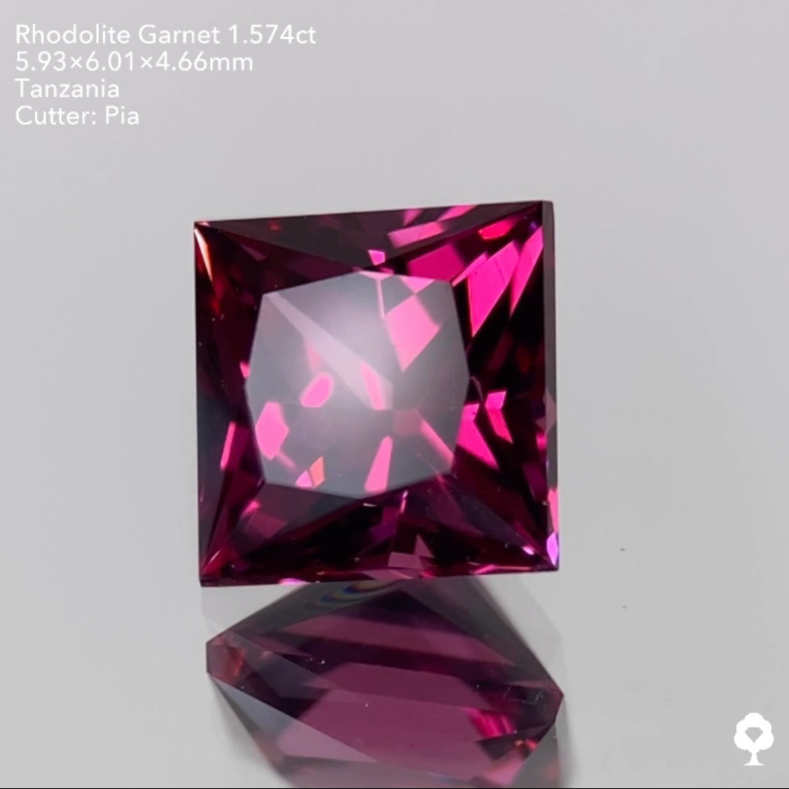 【交渉成立・専用ページ】【GTJウェブサイト個展プライス】ローズピンクの輝きが止まらないプリンセス★ロードライトガーネット1.574ct ピアッちゃん作品