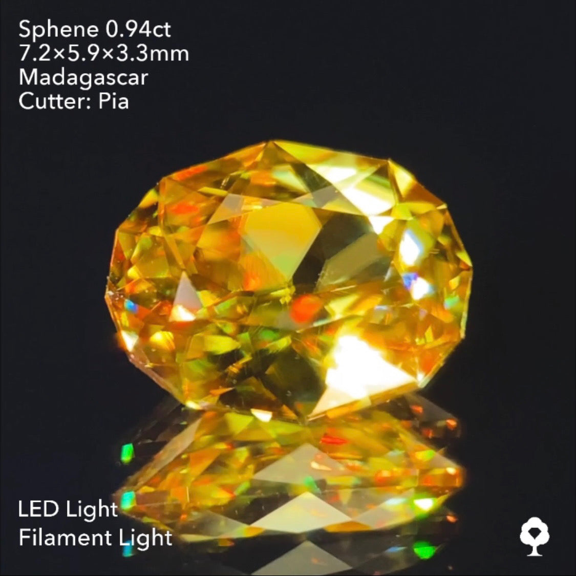 【SOLD OUT】スフェーン0.94ct ピアッちゃん作品 3/31チャットオークション