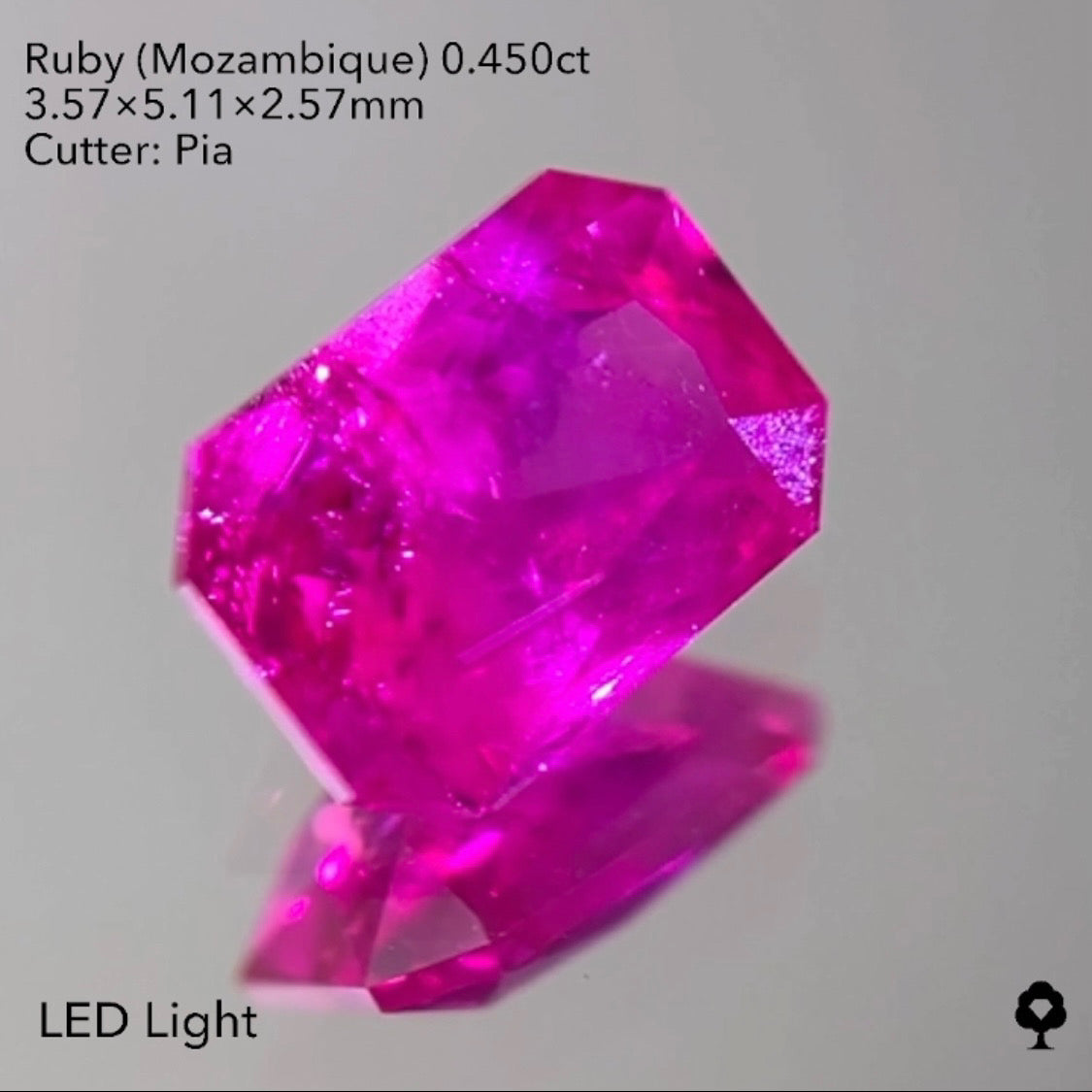 ★30分オークション★【21:40終了】美色とインクルの雰囲気が最高★ルビー0.450ct ピアッちゃん作品