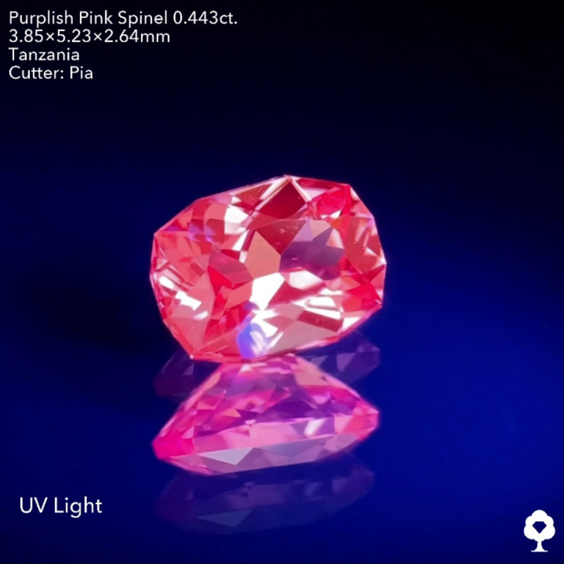 【お客さま専用】鮮やかなピンクと強い輝きが可愛すぎる★パープリッシュピンクスピネル0.443ct. ピアッちゃん作品