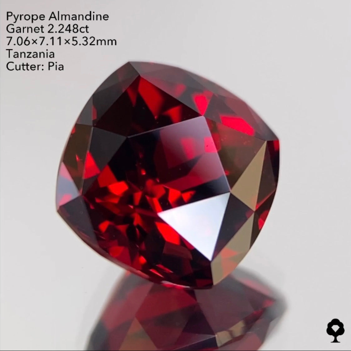 【個展特別オークション】パイロープアルマンディンガーネット2.248ct