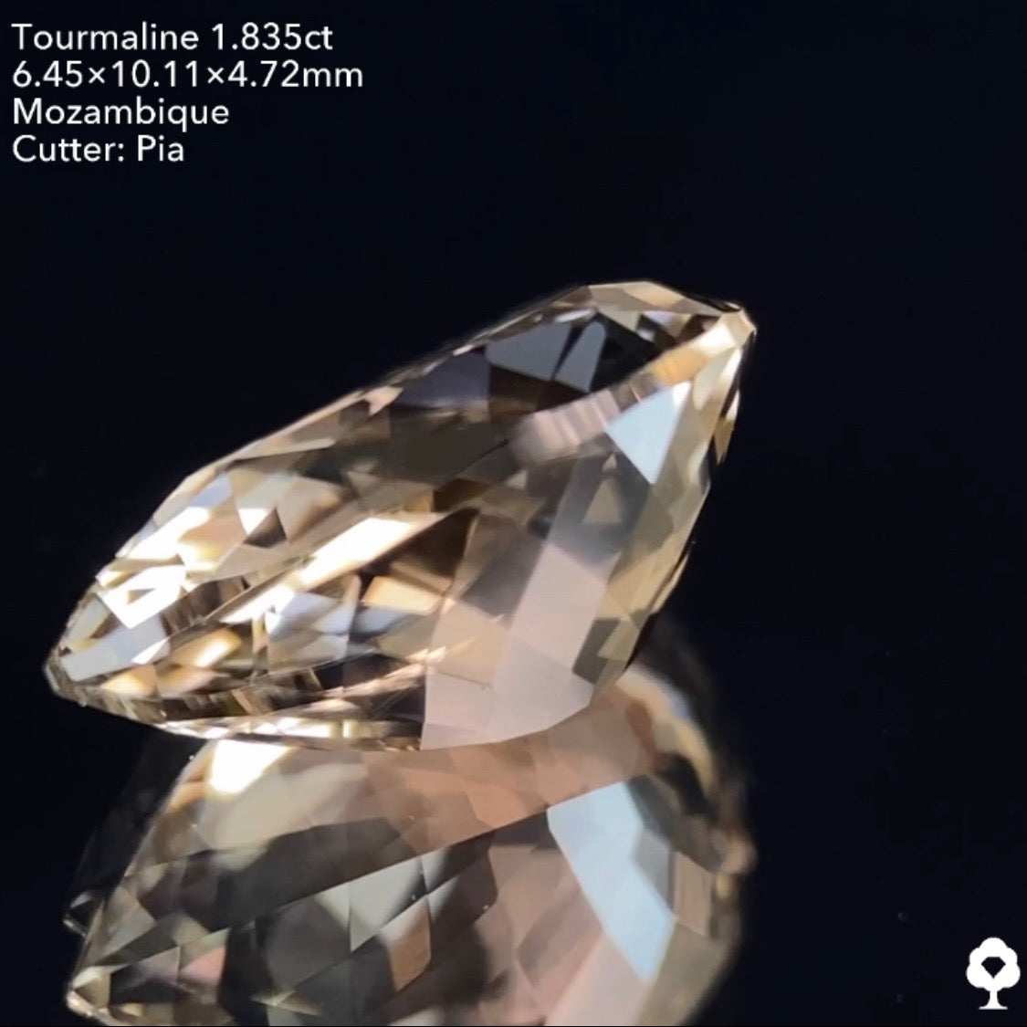 【サイレン配信逆オークション】モードな美色の王道ペアシェイプ★ブラウニッシュライトピンクトルマリン1.835ct ピアッちゃん作品