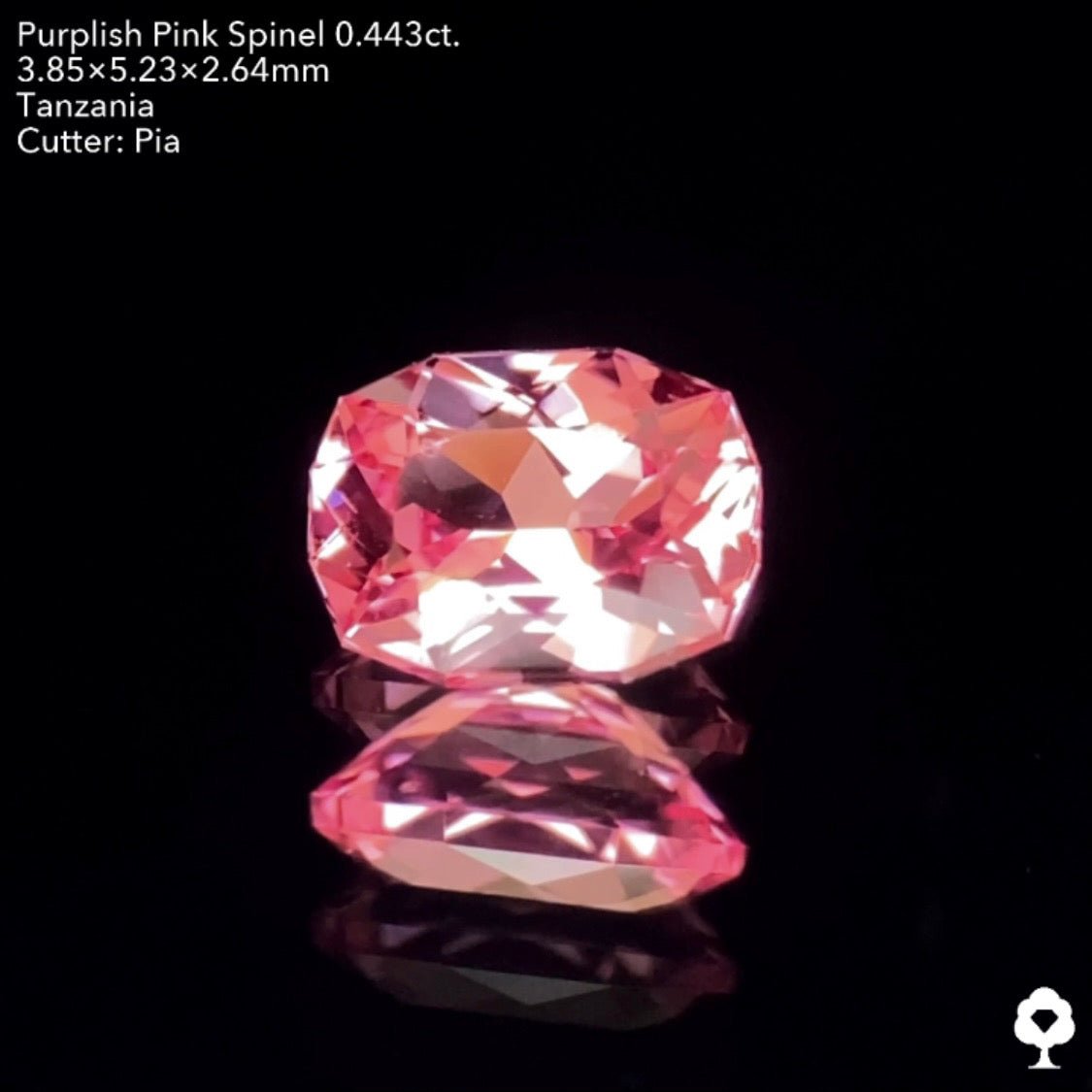 【お客さま専用】鮮やかなピンクと強い輝きが可愛すぎる★パープリッシュピンクスピネル0.443ct. ピアッちゃん作品