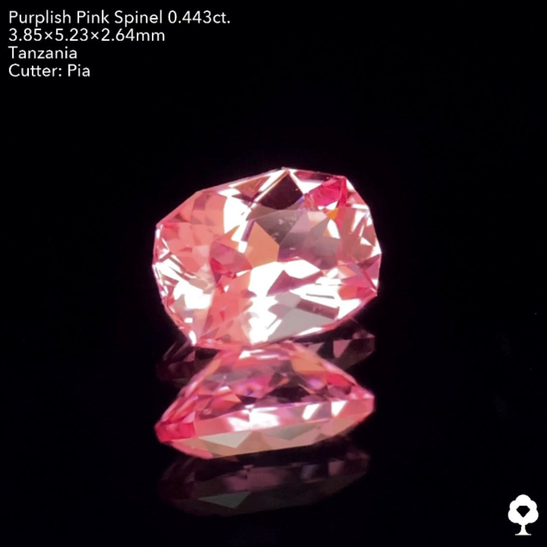 【お客さま専用】鮮やかなピンクと強い輝きが可愛すぎる★パープリッシュピンクスピネル0.443ct. ピアッちゃん作品