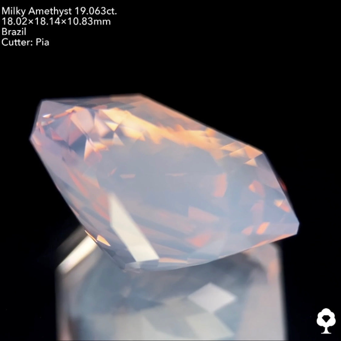 【7/20(水)終了‼️1ヶ月オークション‼️】美しさ・面白さ・カットの融合👏ミルキーアメジスト19.063ct