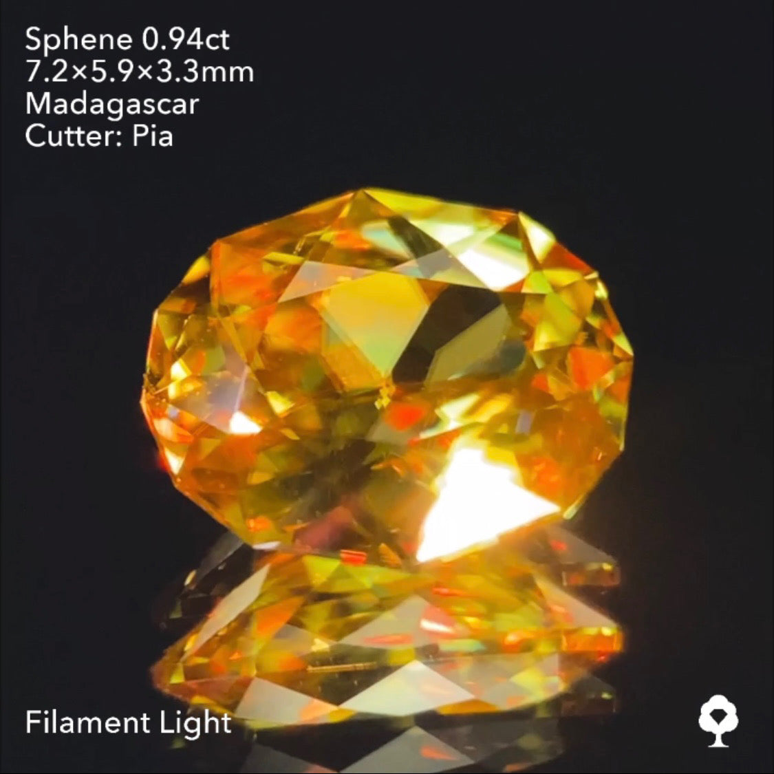 【SOLD OUT】スフェーン0.94ct ピアッちゃん作品 3/31チャットオークション