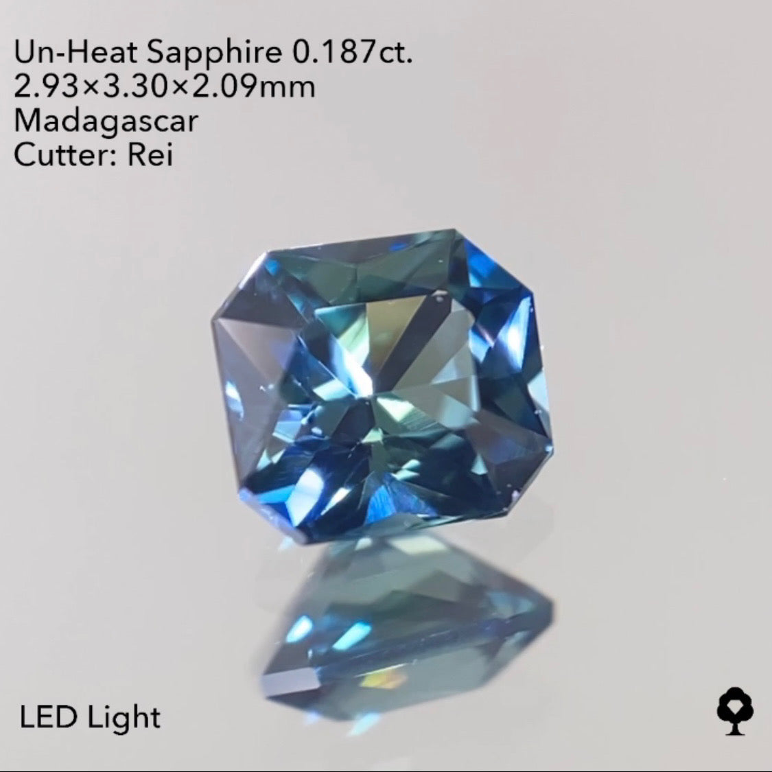 【SOLD OUT】非加熱サファイア0.187ct ピアッちゃん作品 3/24チャットオークション 2ZBご利用価格
