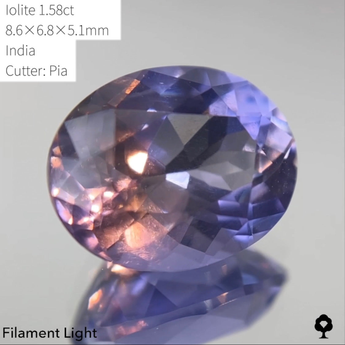 【SOLD OUT】★ゲームオーバーのたびに安くなる逆オークション★アイオライト1.58ct ピアッちゃん作品 4/3サイレンGAME配信