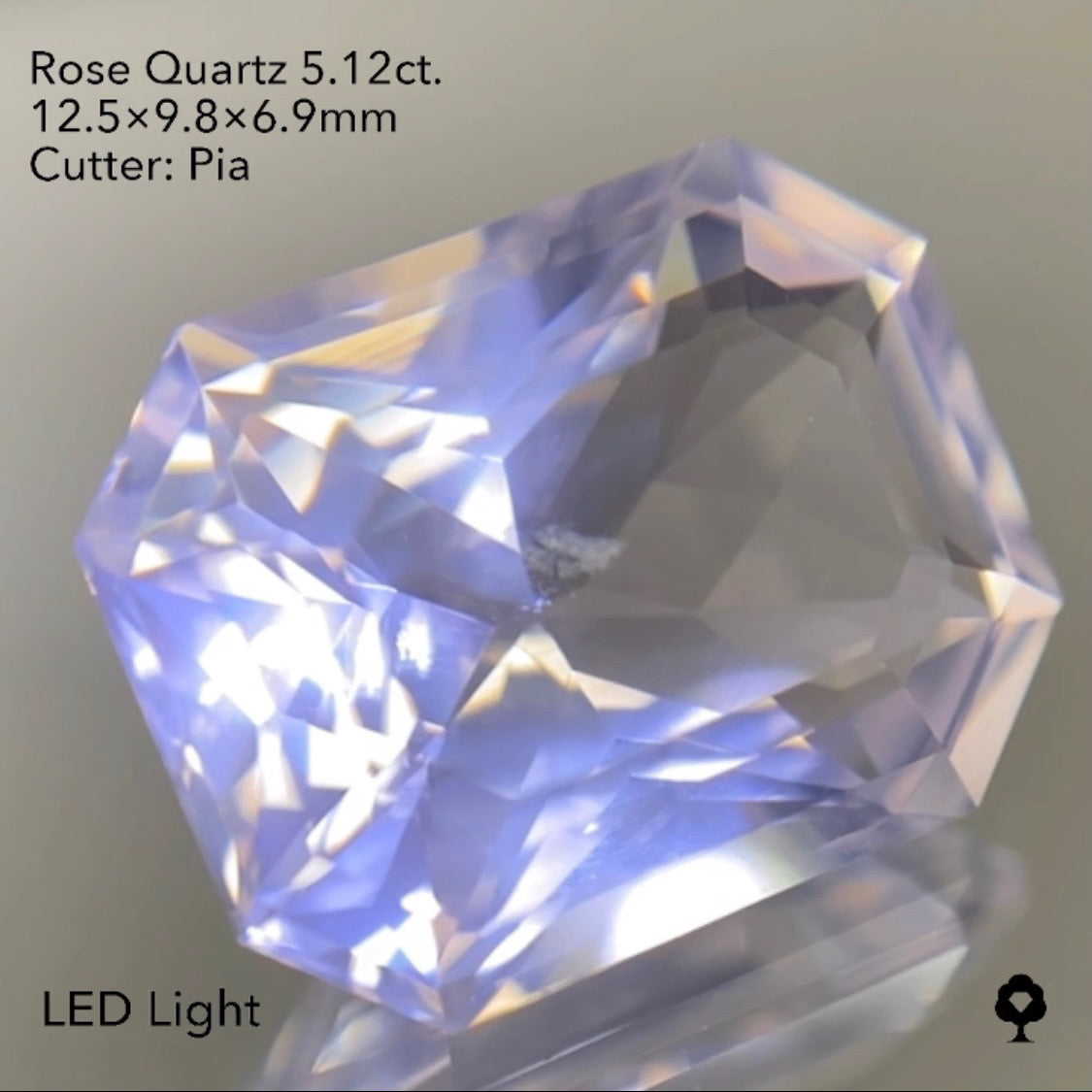 【SOLDOUT】ローズクォーツ5.12ct ピアッちゃん作品 2/22チャットオークション