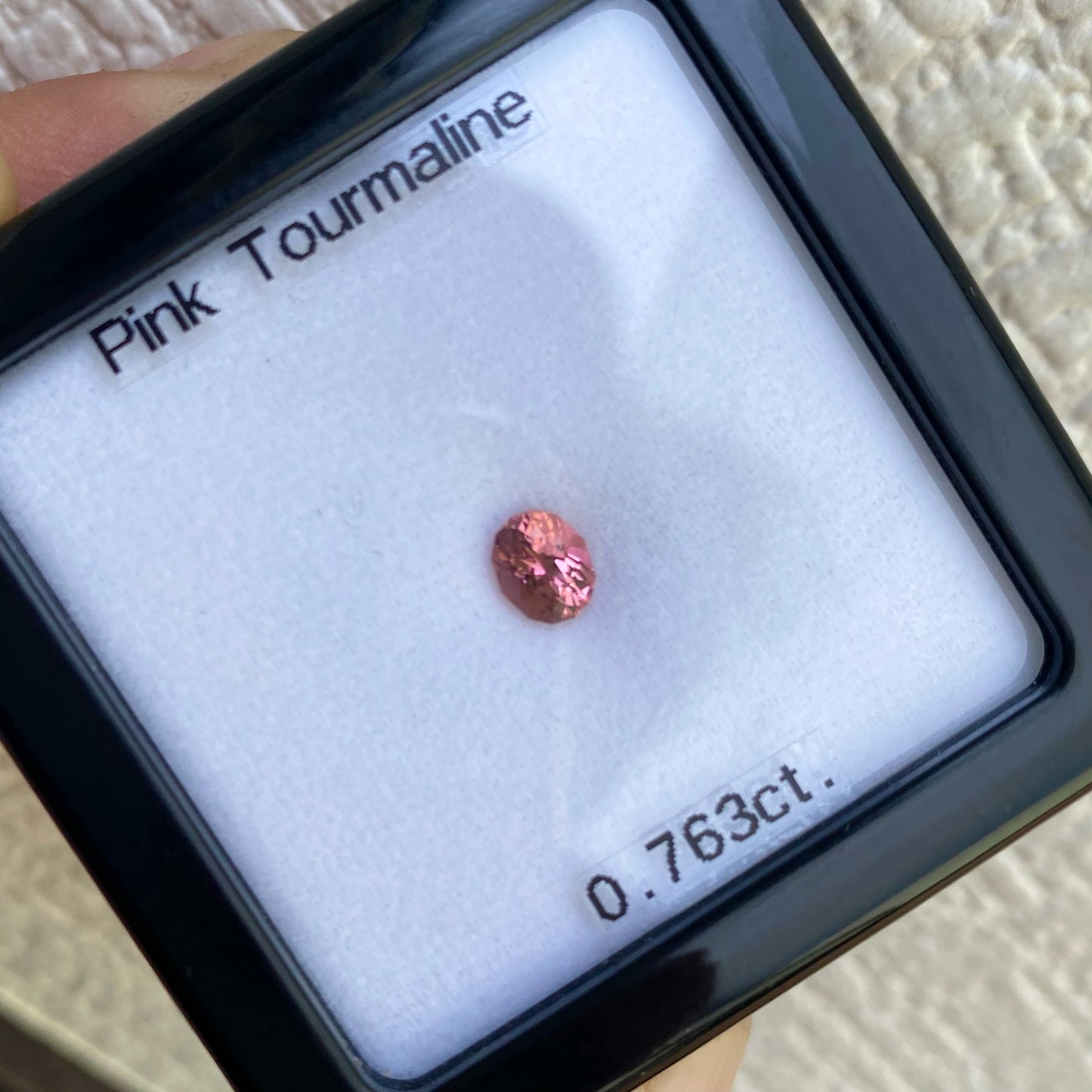 【五月病を吹っ飛ばせキャンペーン💨】コーラルピンク系美色と高いクラリティと抜群カット★ピンクトルマリン 0.763ct ピアッちゃん作品
