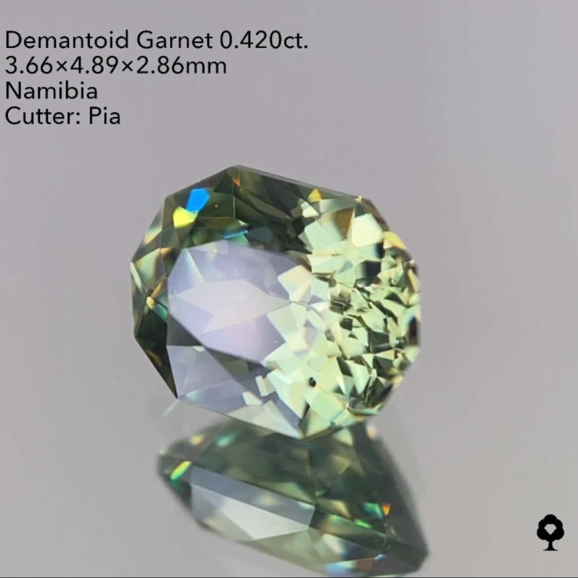【SOLD OUT】ナミビアデマントイドガーネット0.420ct ピアッちゃん作品 4/4チャットオークション