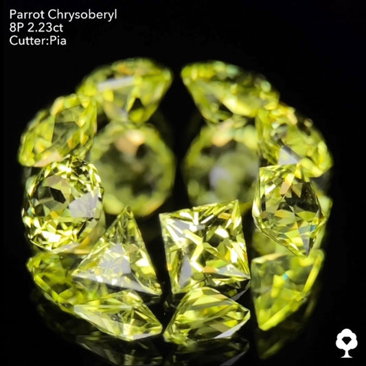 【9/1(木)終了‼️1ヶ月オークション】パロットクリソベリル2.23ct. ピアッちゃん作品