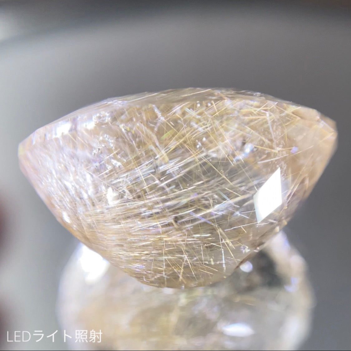 繊細なルチルが優しく美しい★ルチルクォーツ 12.66ct 師匠作品