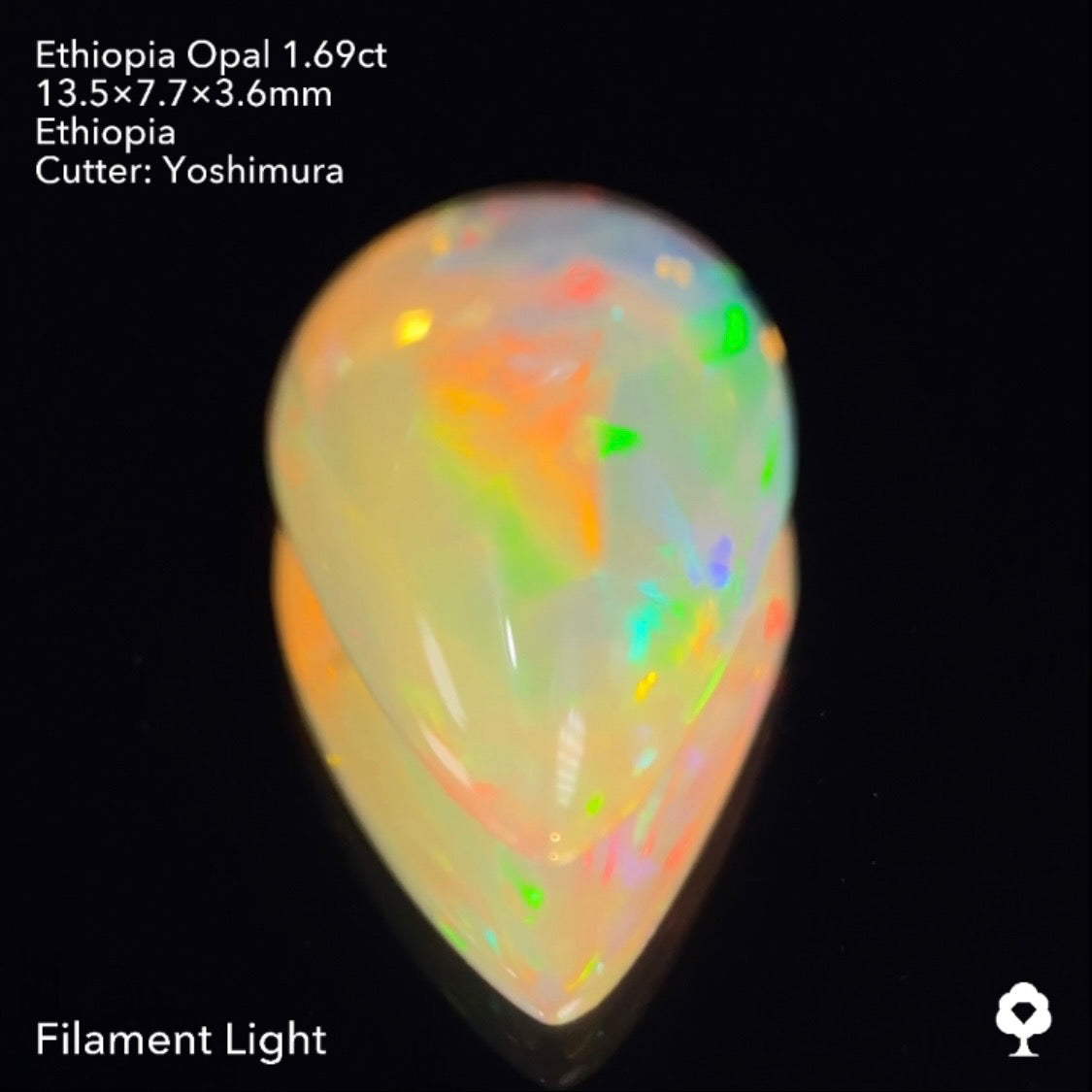 【サイレンタイムセール】水面のようなハニカムと揺らめく遊色★エチオピアオパール1.69ct 吉村作品 4/4Live配信