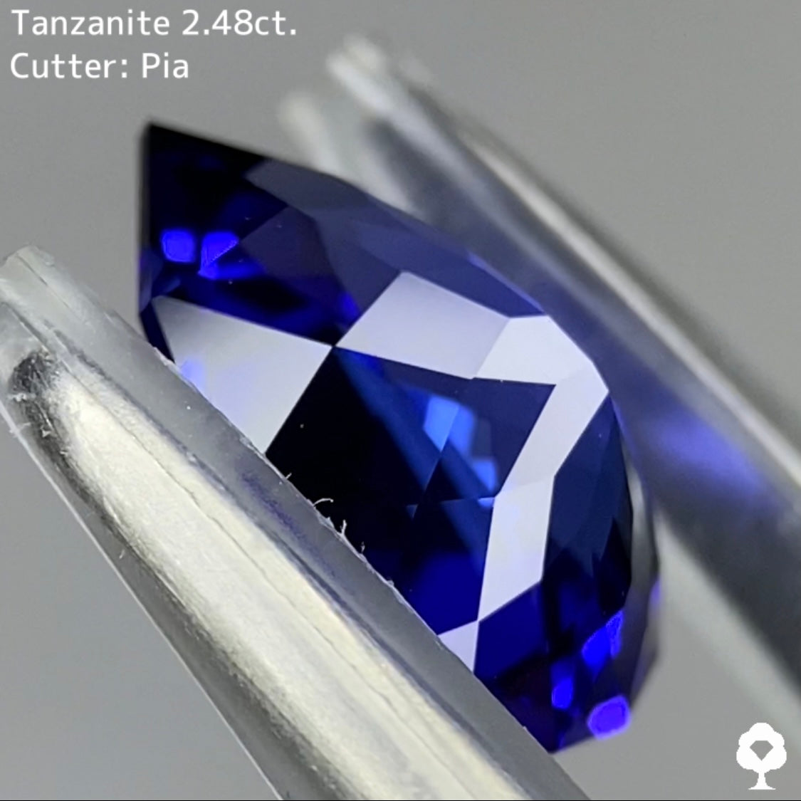 【お客さま専用】色の濃厚さ鮮やかさがたまらないぷっくりファンシーペアシェイプ★タンザナイト 2.478ct ピアッちゃん作品★インスタゲリラLive1400記念価格★