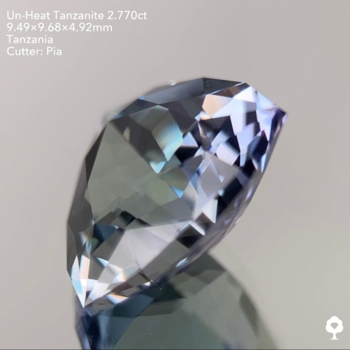 SOLD OUT【GTJウェブサイト個展プライス】非加熱の多色感がファンシートリリアントによって激カッコよく仕上がる★非加熱タンザナイト2.770ct ピアッちゃん作品