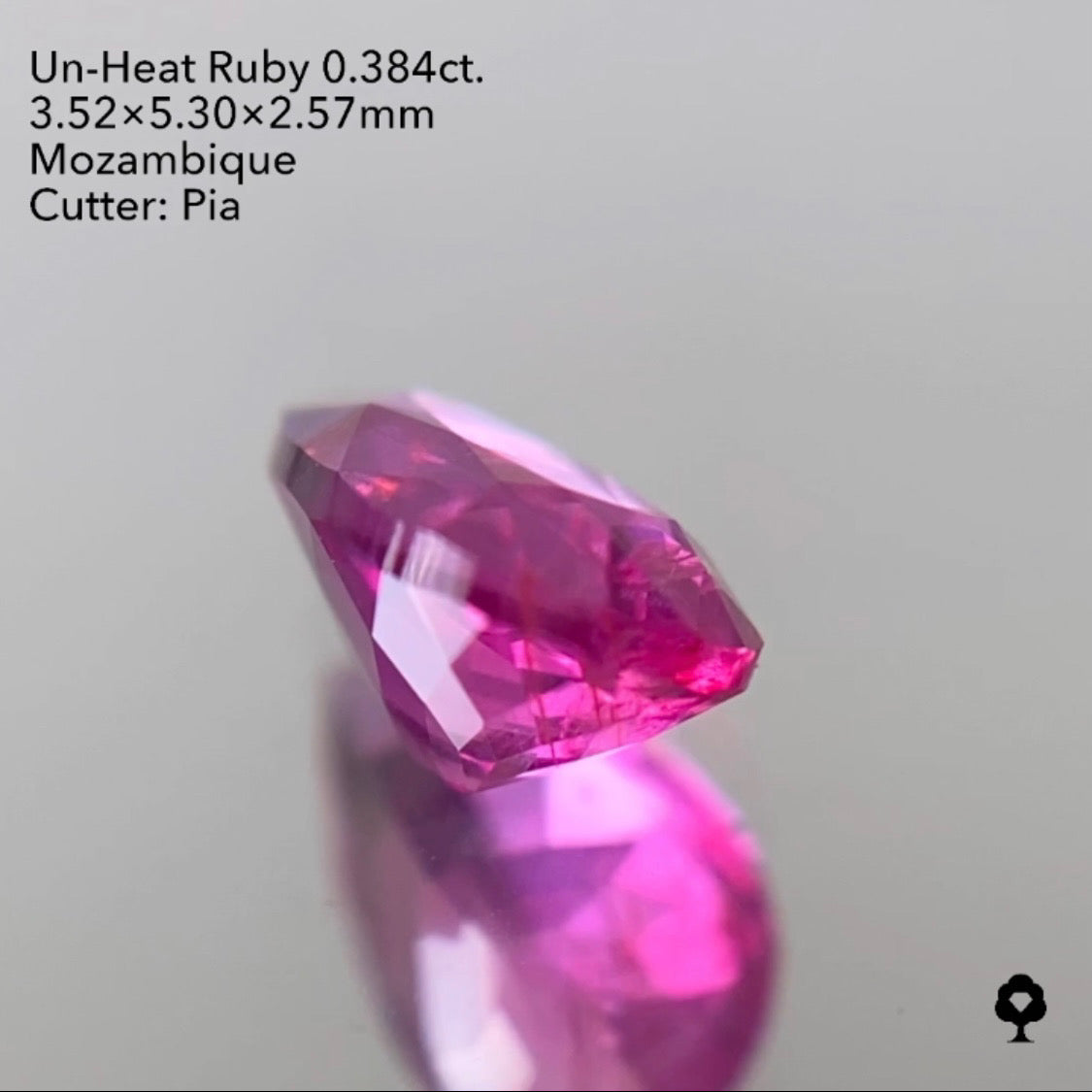 【SOLD OUT】★ゲームオーバーのたびに安くなる逆オークション★非加熱ルビー0.384ct ピアッちゃん作品 4/3 サイレンGAME配信