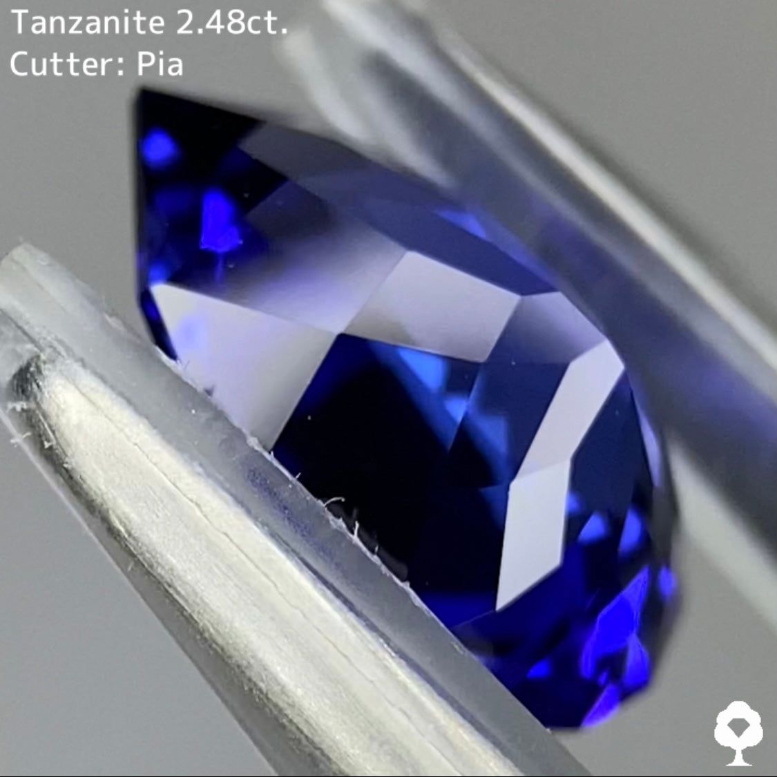 【お客さま専用】色の濃厚さ鮮やかさがたまらないぷっくりファンシーペアシェイプ★タンザナイト 2.478ct ピアッちゃん作品★インスタゲリラLive1400記念価格★