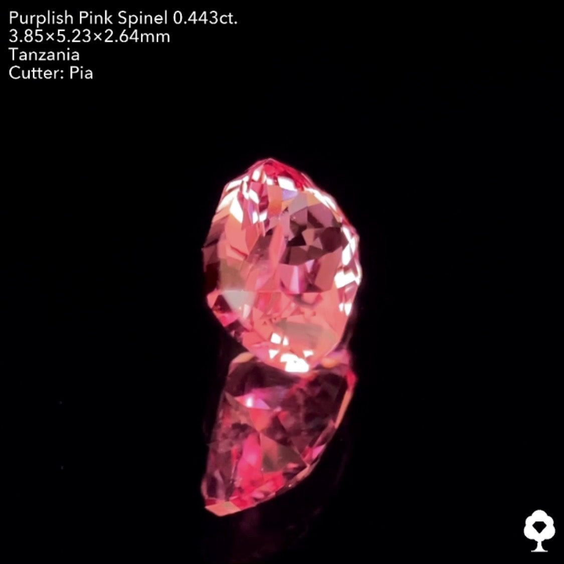 【お客さま専用】鮮やかなピンクと強い輝きが可愛すぎる★パープリッシュピンクスピネル0.443ct. ピアッちゃん作品