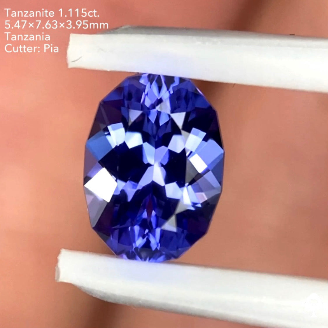 タンザナイト1.115ct. ファンシーオーバル ピアッちゃん作品
