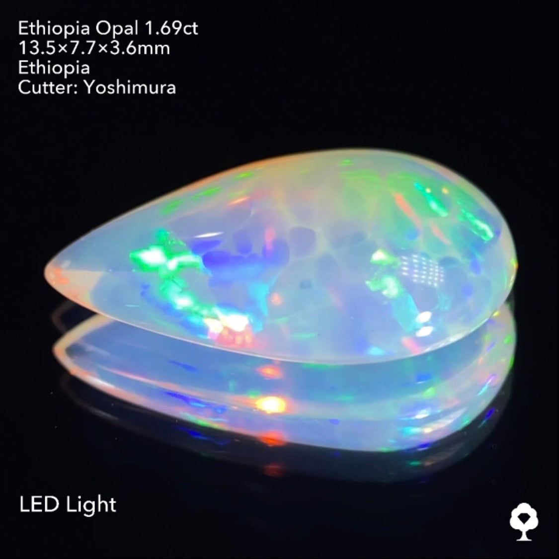 【サイレンタイムセール】水面のようなハニカムと揺らめく遊色★エチオピアオパール1.69ct 吉村作品 4/4Live配信