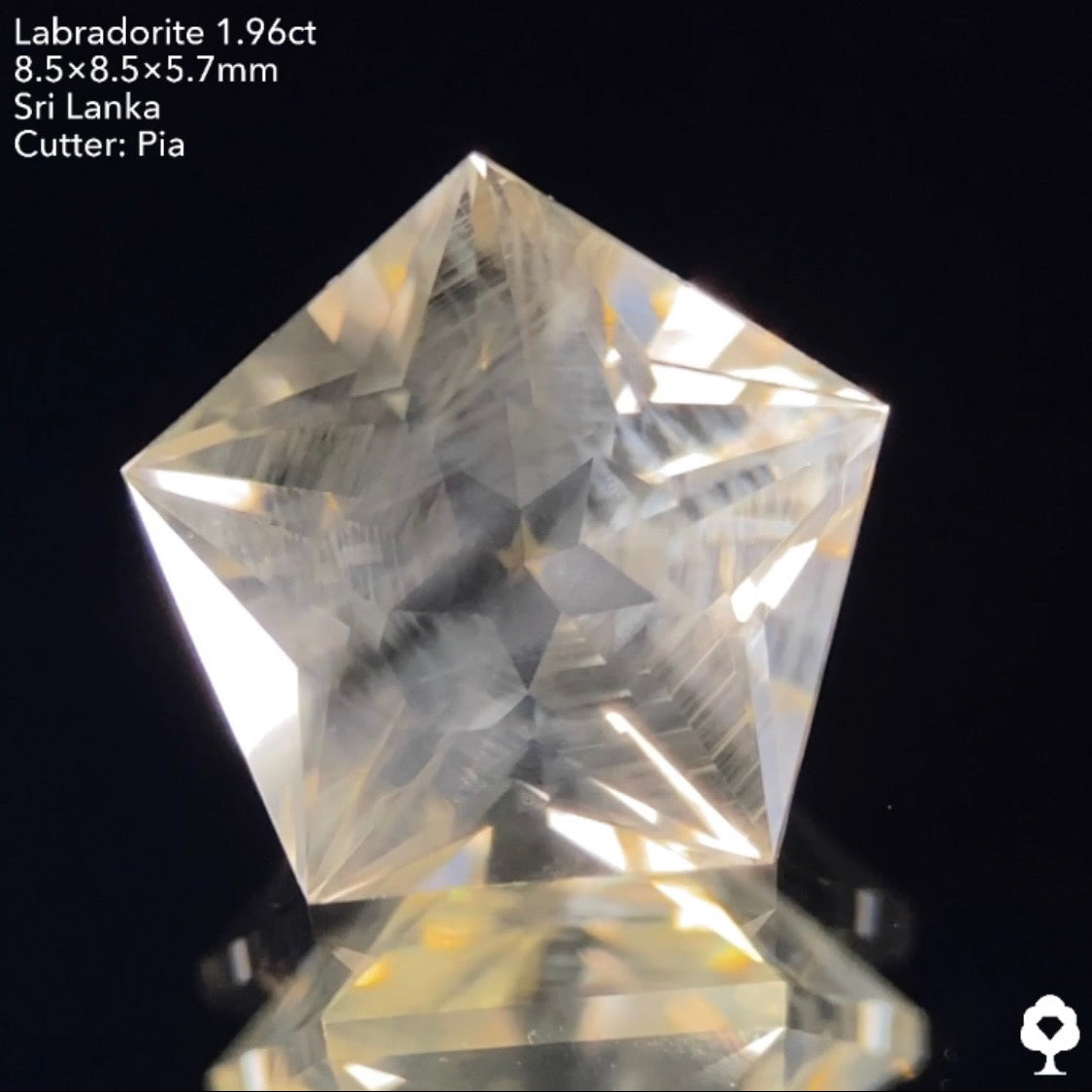 シラー渦巻くお星さまペンタゴン★ラブラドライト1.96ct ピアッちゃん作品