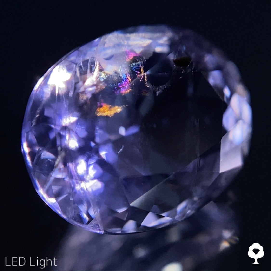 【22時終了‼️サンドウィッチオークション】夜空に浮かぶ虹を楽しめる美オーバル🌌🌈アイオライト1.41ct★アイオライト1.41ct ピアッちゃん作品