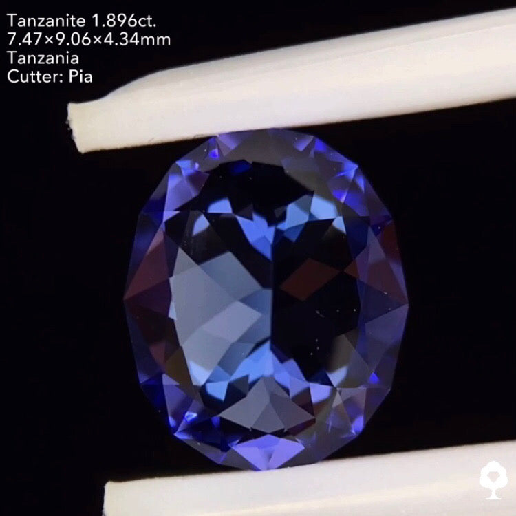 タンザナイト1.896ct. ファンシーオーバル ピアッちゃん作品