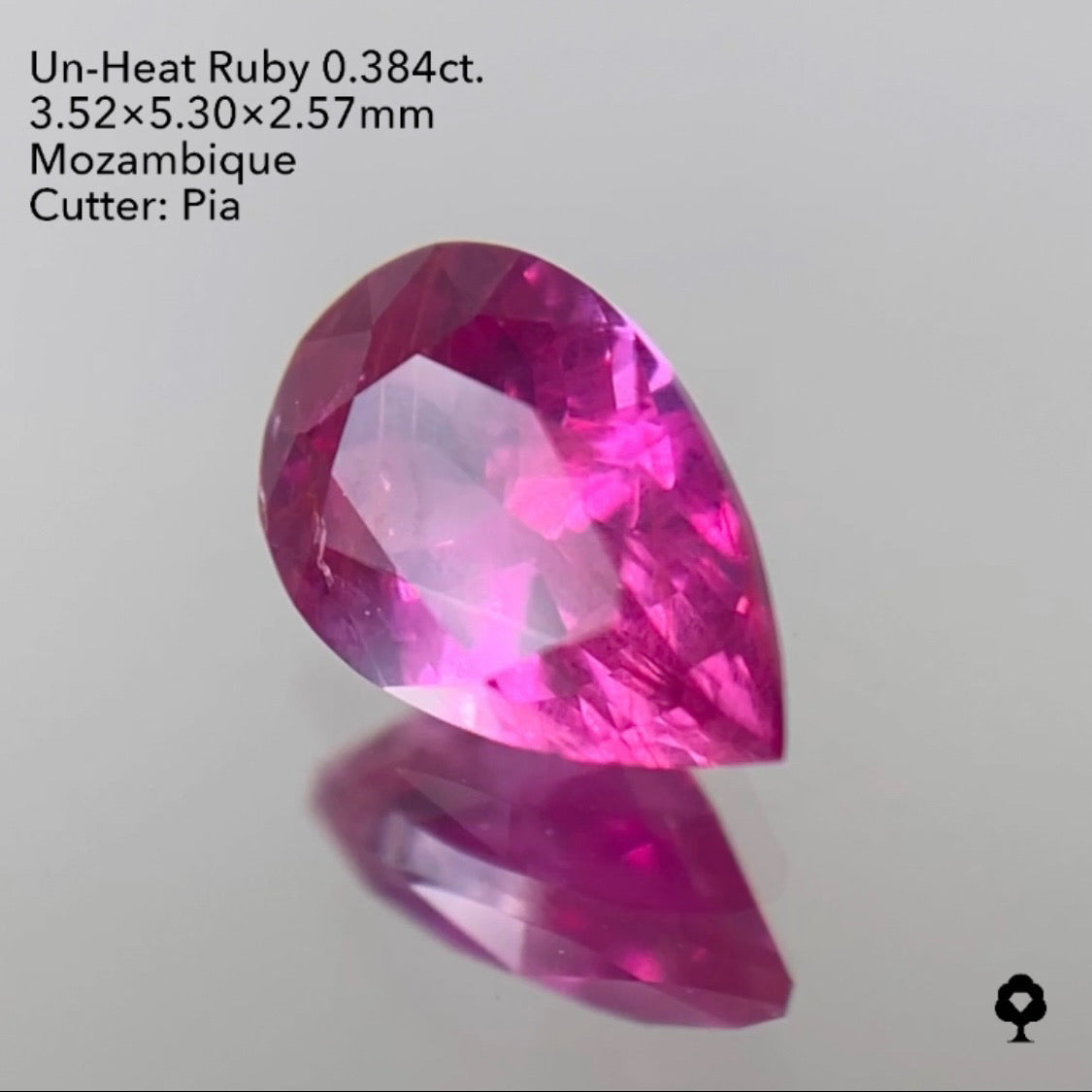 【SOLD OUT】★ゲームオーバーのたびに安くなる逆オークション★非加熱ルビー0.384ct ピアッちゃん作品 4/3 サイレンGAME配信