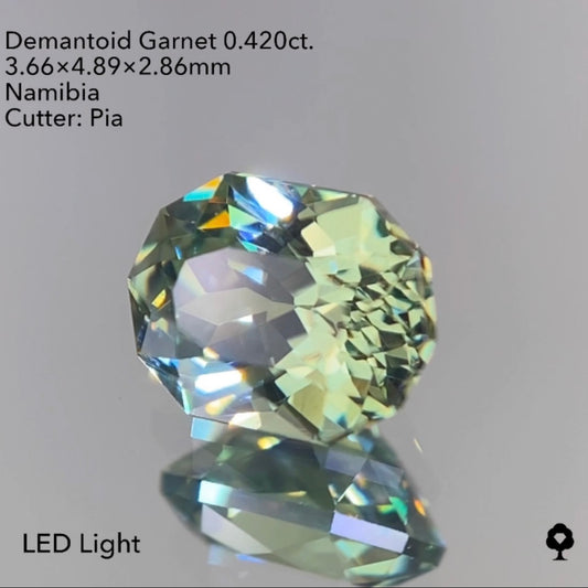 【SOLD OUT】ナミビアデマントイドガーネット0.420ct ピアッちゃん作品 4/4チャットオークション