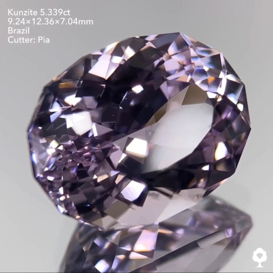 大粒ながら繊細なピンクのキラキラファンシーオーバル★クンツァイト5.339ct ピアッちゃん作品