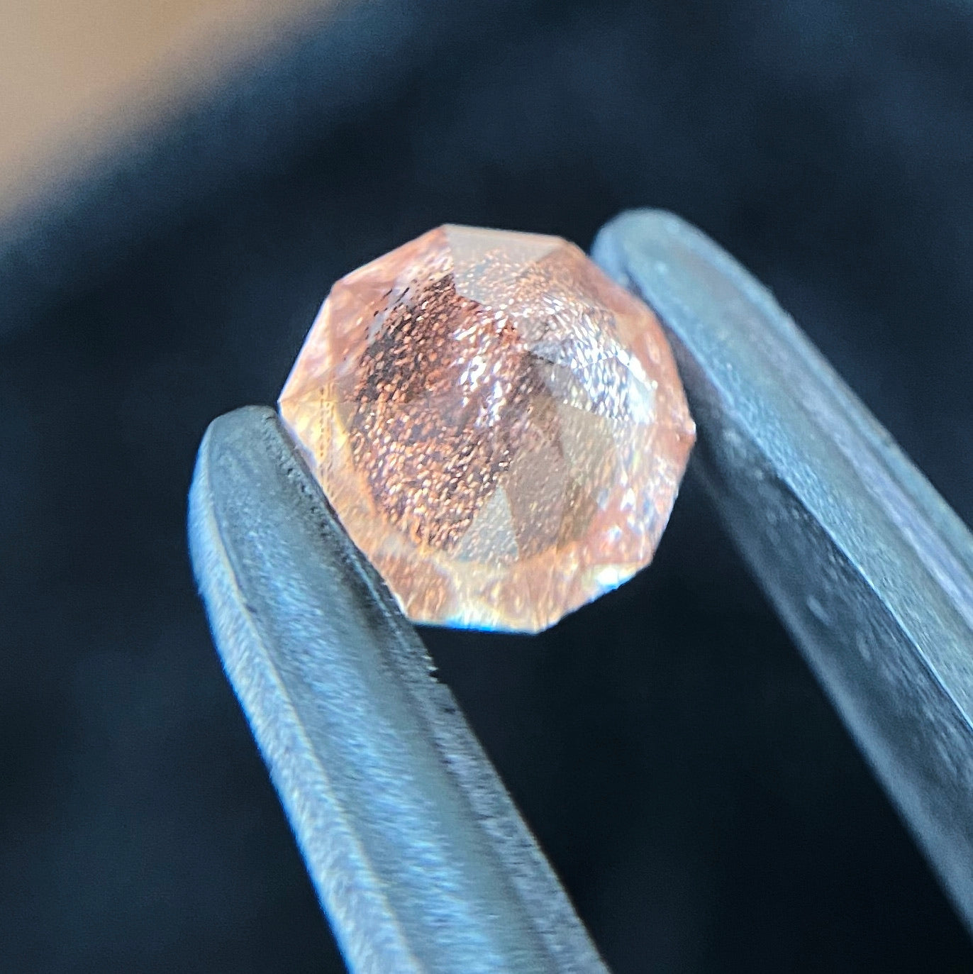 💖お待たせしました❣️ファンシーラウンドのオレゴンサンストーン0.36ct☀️💎ピアッちゃん作品【4/30チハルーム】GW特別価格❣️