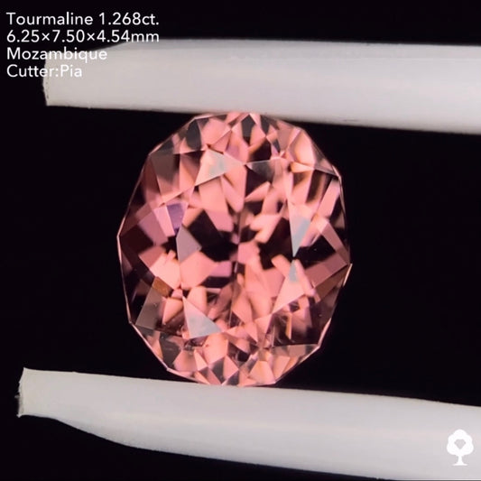 【五月病を吹っ飛ばせキャンペーン💨】美色・美カット・美結晶の三拍子揃った逸品★ピンクトルマリン 1.268ct ピアッちゃん作品