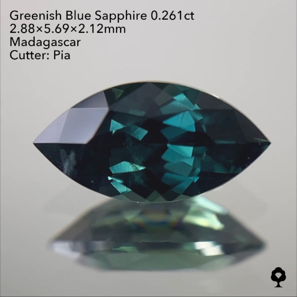 【SOLD OUT】★ゲームオーバーのたびに安くなる逆オークション★グリニッシュブルーサファイア0.261ct ピアッちゃん作品 4/3サイレンGAME配信