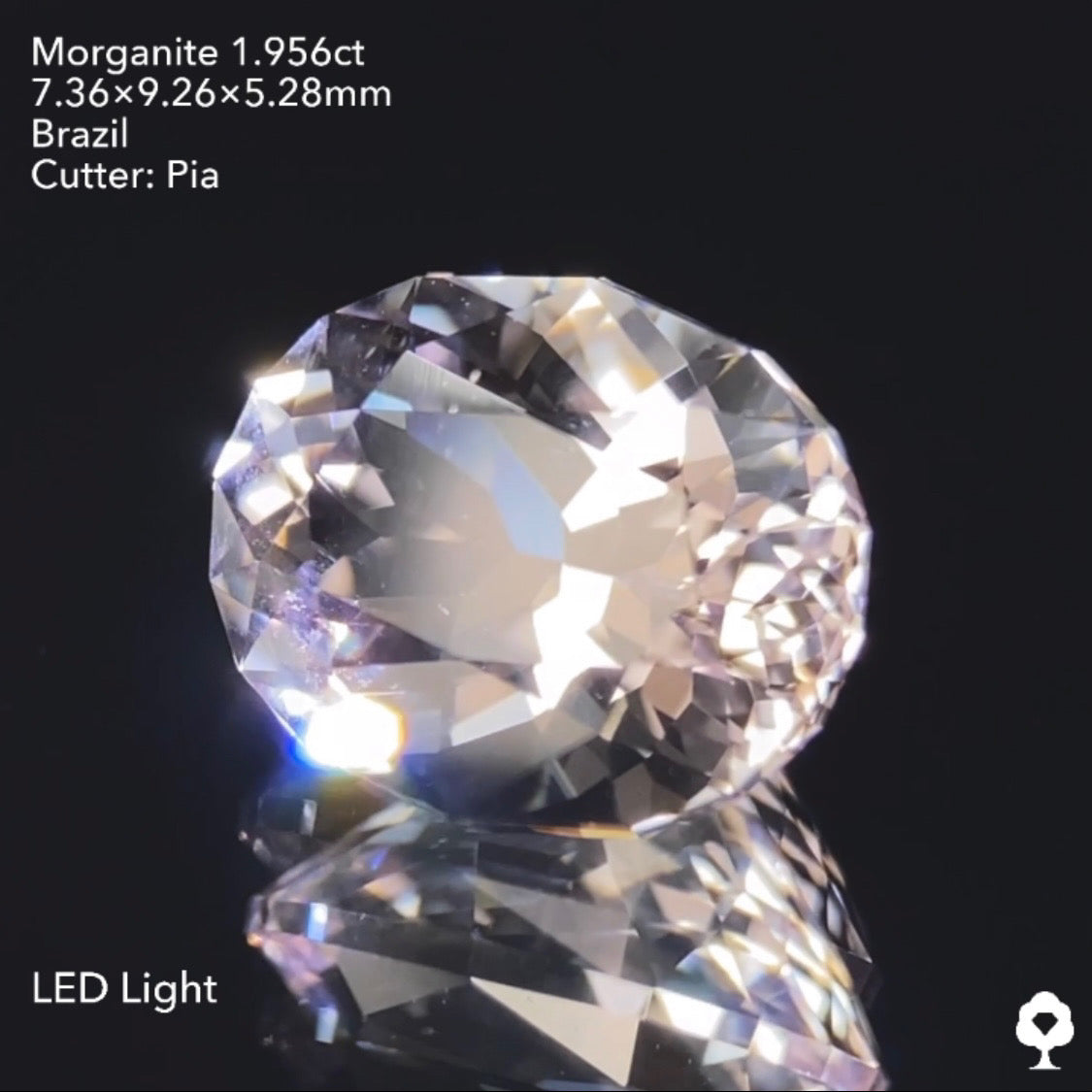 5/3(火) 22:00終了!【24時間リレー1円オークション】ニュアンスピンクの強い煌めき★モルガナイト1.956ct