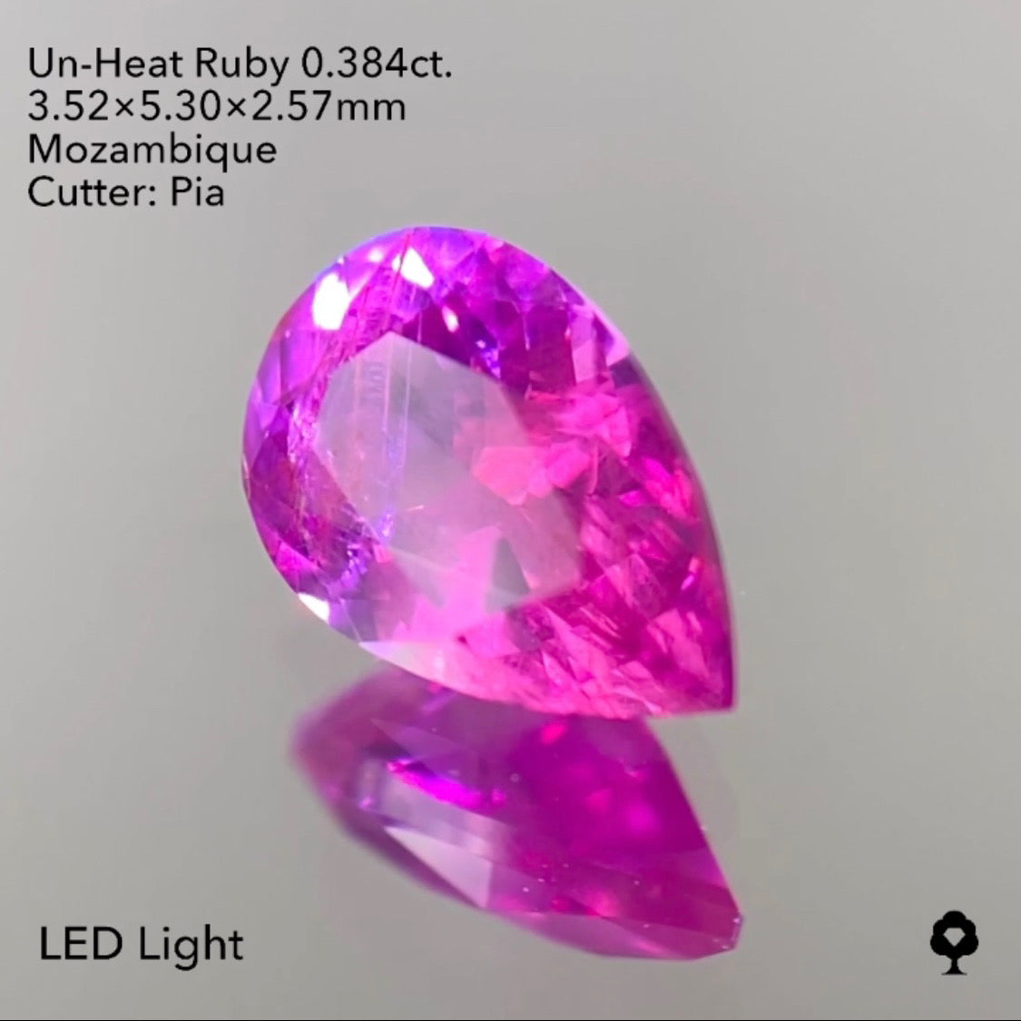 【SOLD OUT】★ゲームオーバーのたびに安くなる逆オークション★非加熱ルビー0.384ct ピアッちゃん作品 4/3 サイレンGAME配信