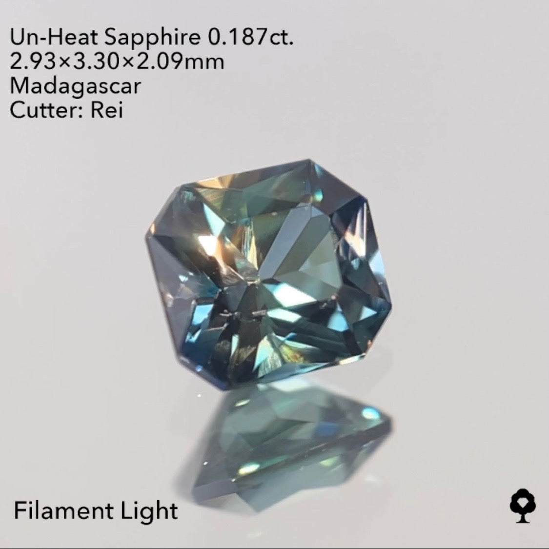 【SOLD OUT】非加熱サファイア0.187ct ピアッちゃん作品 3/24チャットオークション 2ZBご利用価格