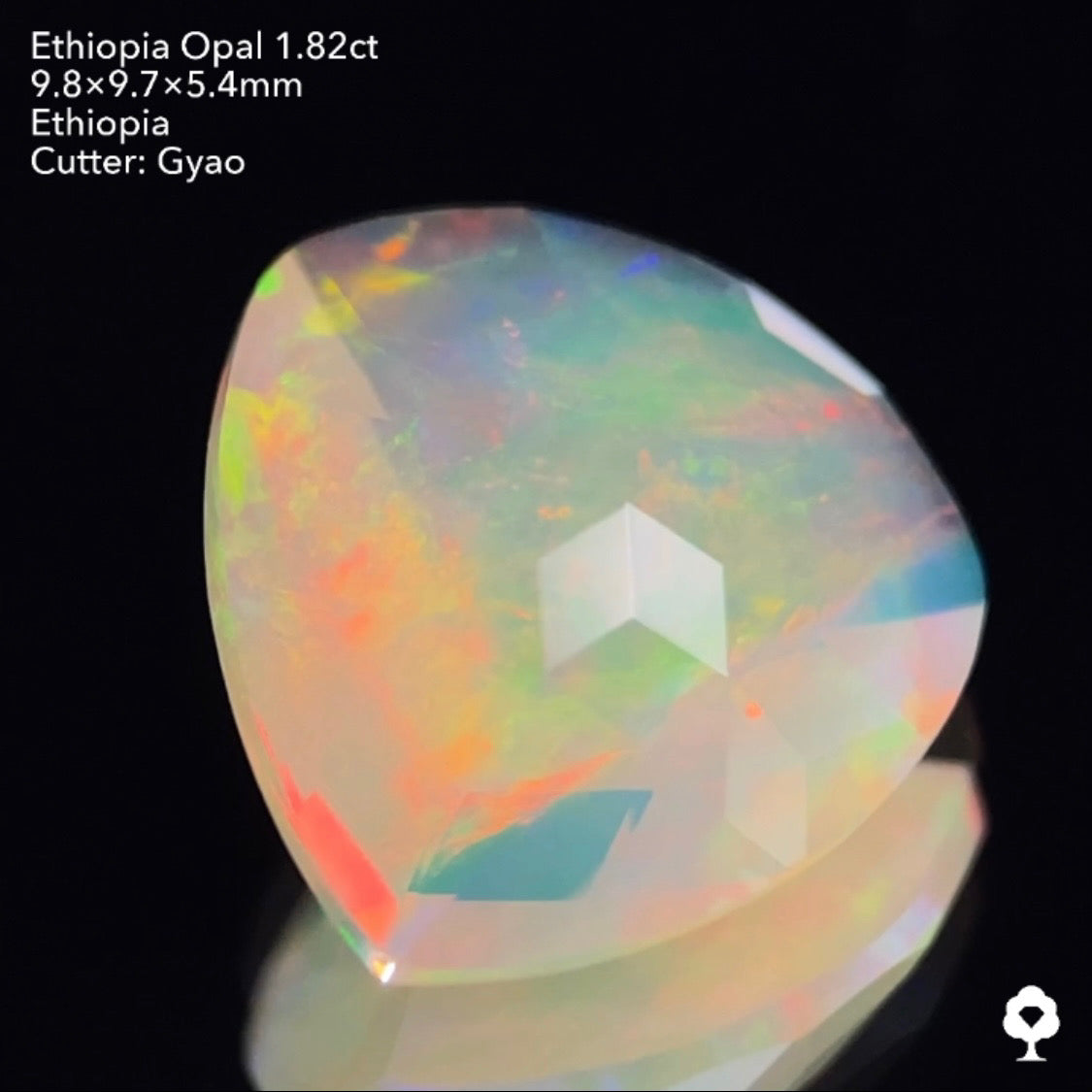 【ご落札者さま専用】独自カット作品「キューブカット・トリリアントversion」エチオピアオパール1.82ct ✨
