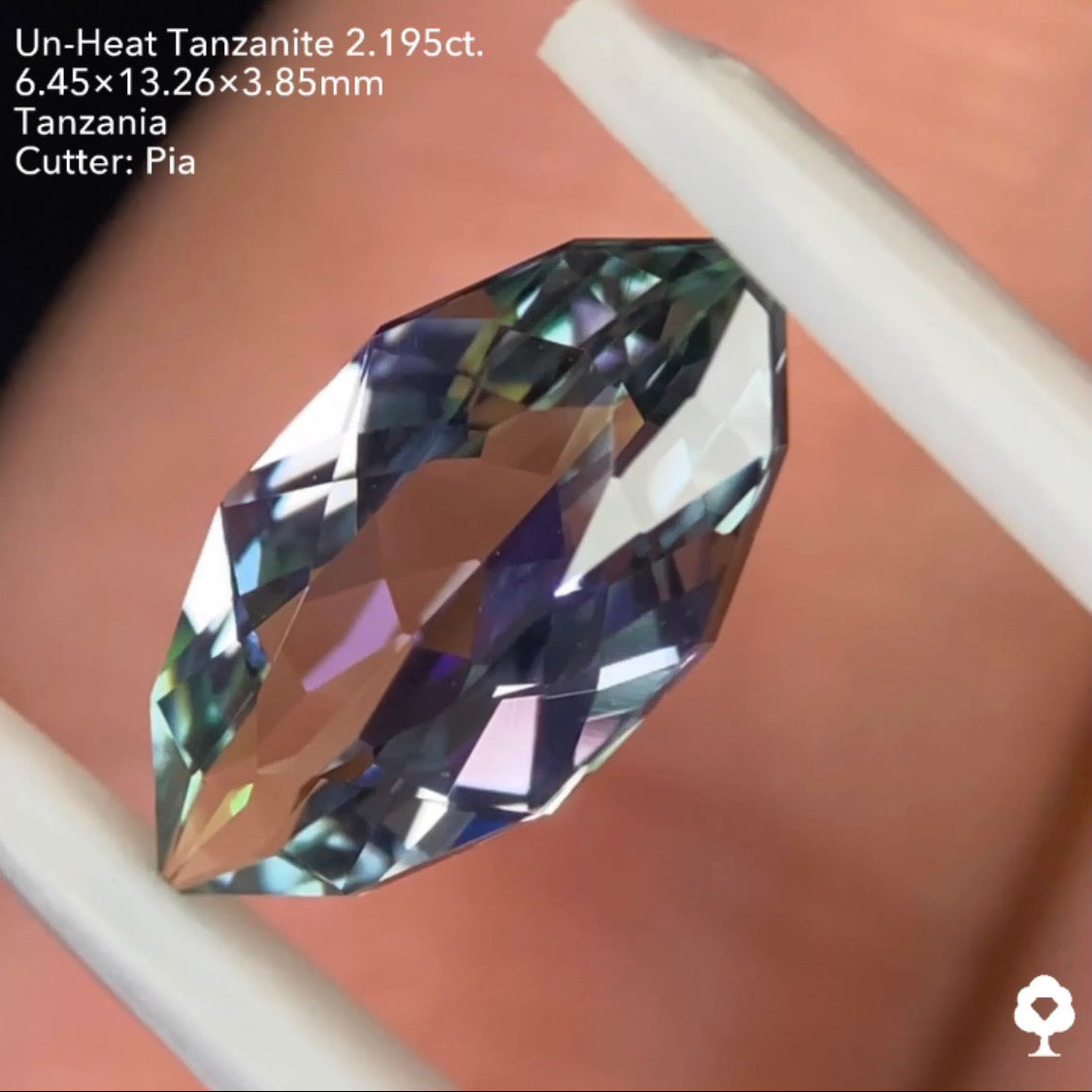 非加熱タンザナイト2.195ct. ファンシーマーキス ピアッちゃん作品