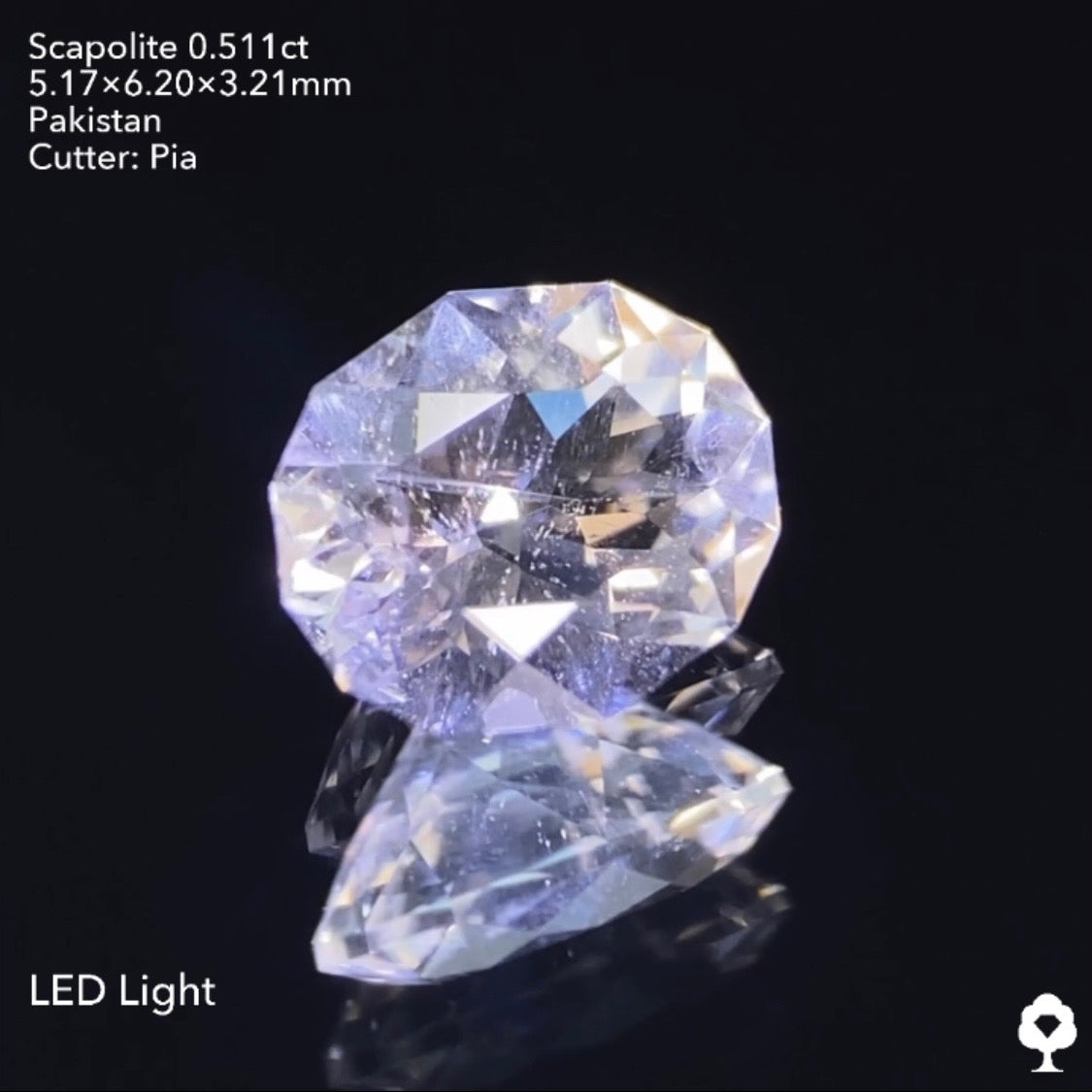 【ご落札者様専用】大人気✨激変イエロー!夜空に瞬く星の煌めき★UVだけでなくカラーレスの輝きも抜群の美カット★スキャポライト0.511ct ピアッちゃん作品